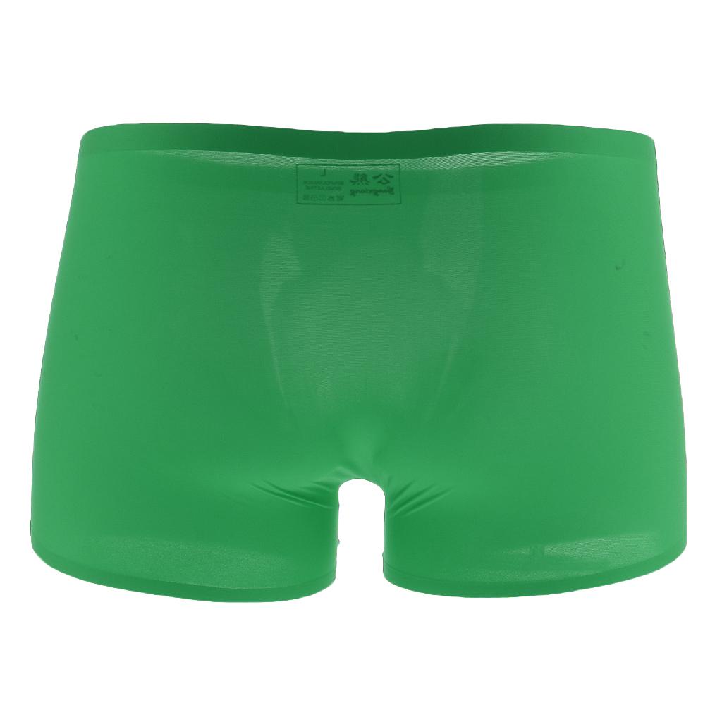 Men's Solid Color Boxer Briefs Underwear Underpants Swimwear Trunks M-2XL