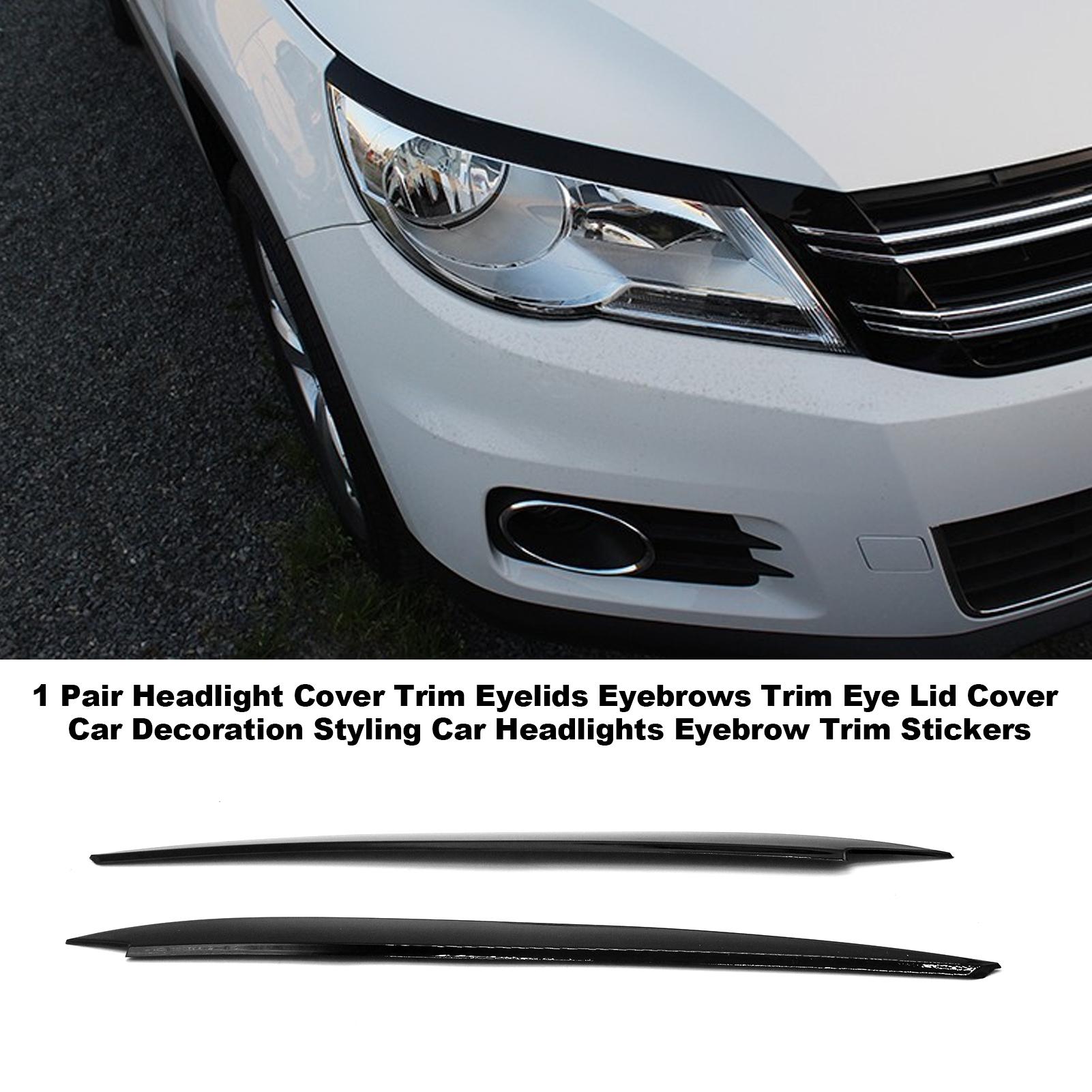 1 Pair Cover Car Decoration Styling Car Headlights Eyebrow Trim Stickers Replacement for VW Golf MK7 GTI GTD R 2013-2017