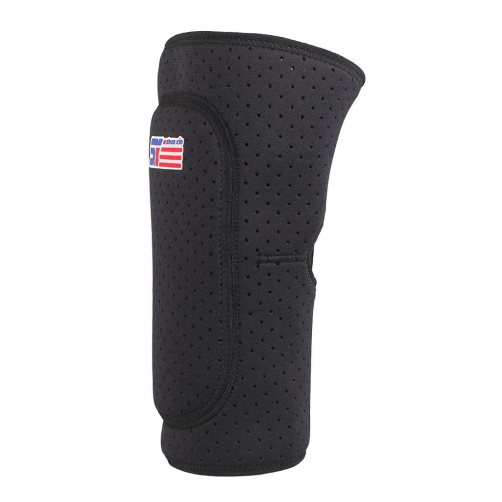 Black Knee Brace Compression Sleeve Patella Protector Pad Support Wrap