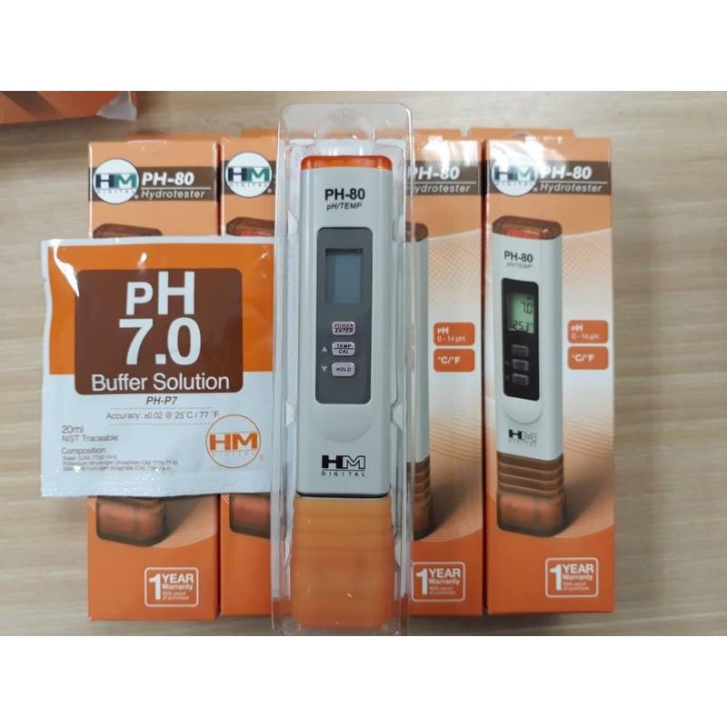 BÚT ĐO PH VÀ NHIỆT ĐỘ NƯỚC - PH80  Đo ph nước thủy canh, thủy sản, nước tưới cây, thủy sinh