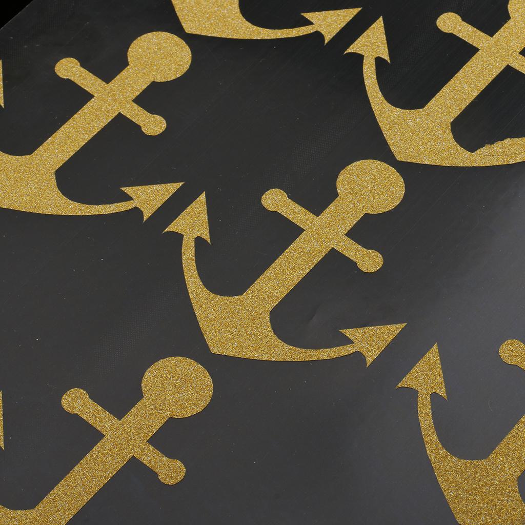 Anchor Wall Decal Removable Sticker Home Room Nursery Xmas DIY Decoration Gold