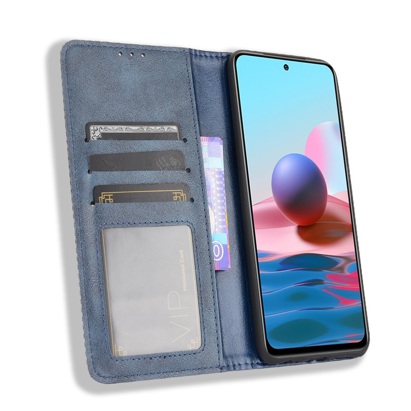 Bao da dành cho Xiaomi Redmi Note 10 dạng ví, hít nam châm cao cấp Fashion Case
