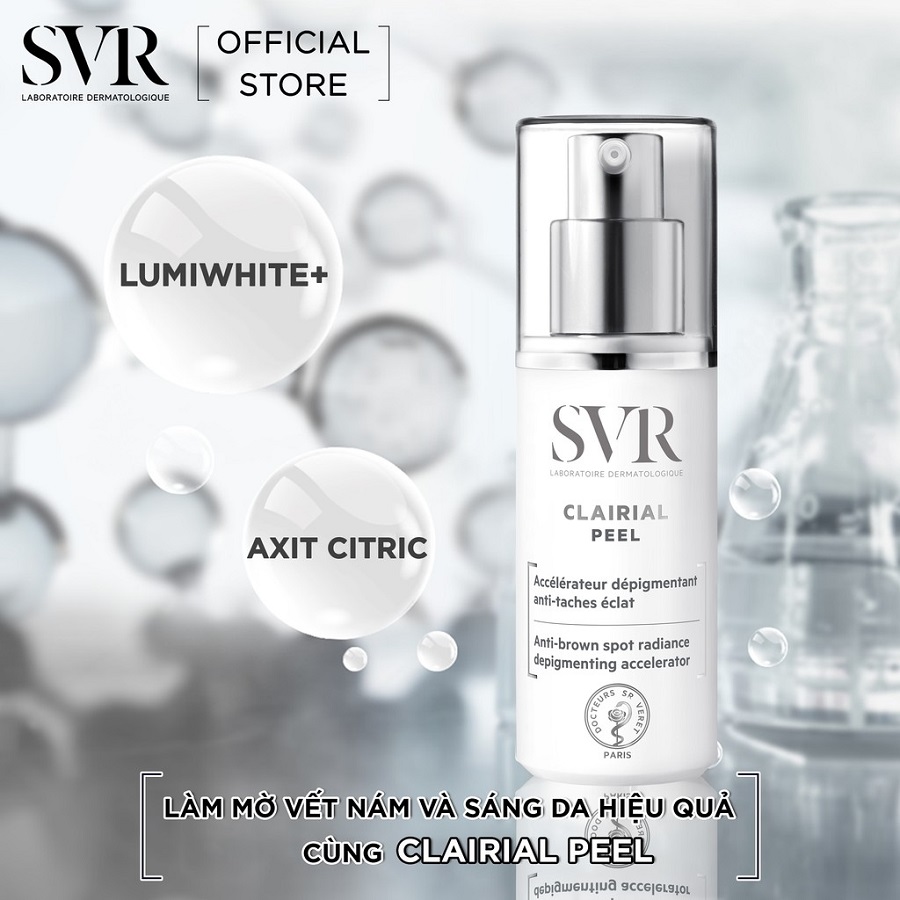 Kem Làm Mờ Vết Nám Và Trắng Da SVR Clairial Peel Chai 30ml - CPE + Tặng Kèm 1 Sample dưỡng da SVR Bất Kì