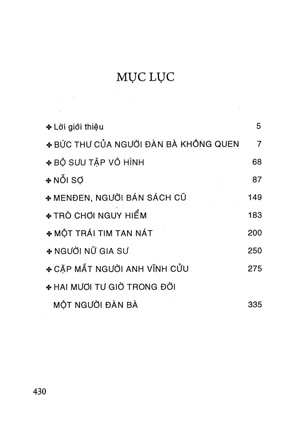 Bức Thư Của Người Đàn Bà Không Quen