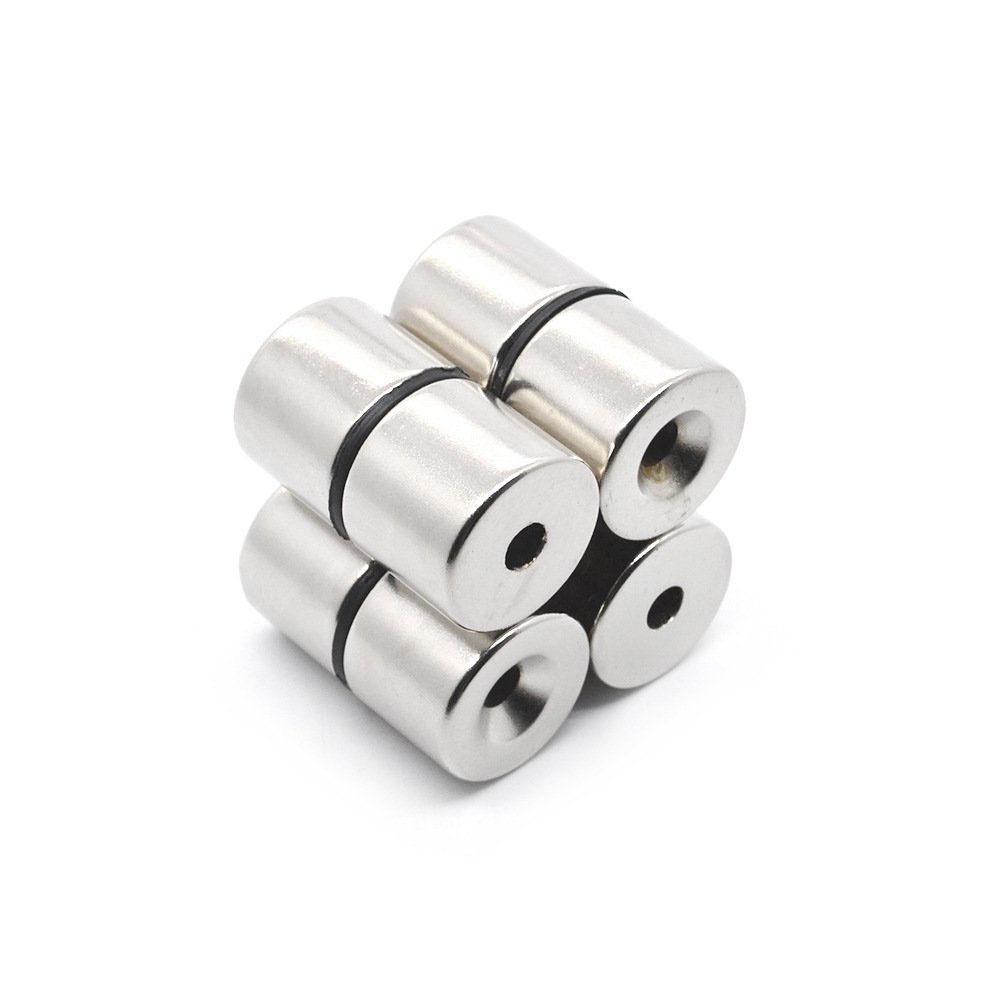 Nam châm 25x20mm lỗ vát viên hình tròn đất hiêm siêu mạnh