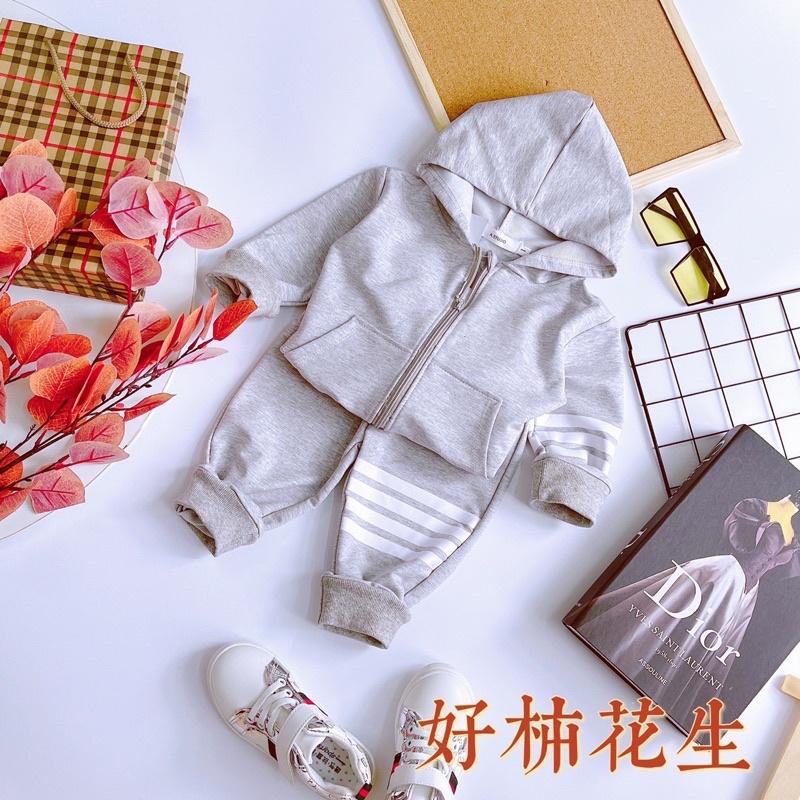 Bộ quần áo thu đông cho bé trai bé gái bộ áo khoác thể thao cho bé 8-19kg Củ khoai tây shop chất nỉ kiểu dáng thể thao