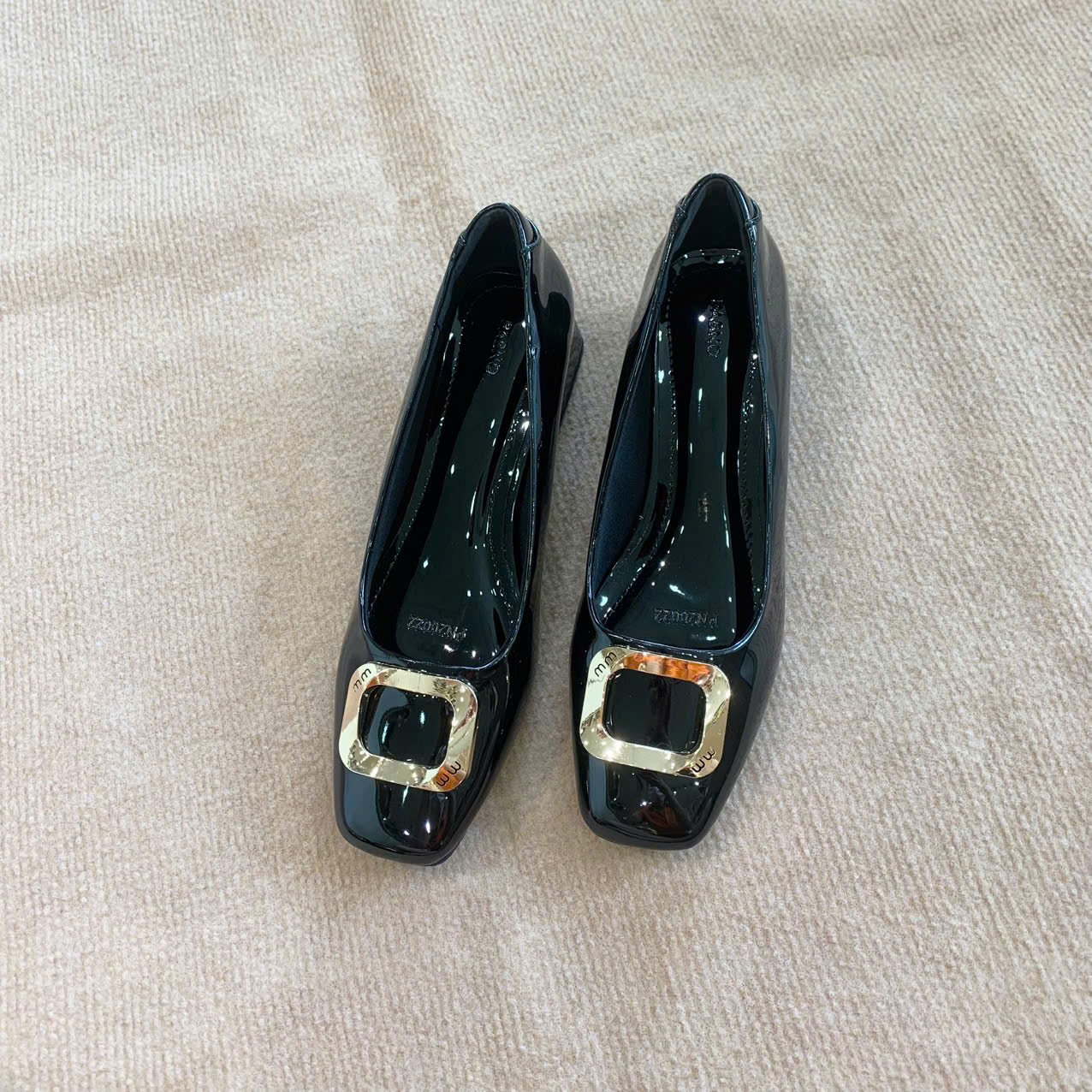 GIÀY CAO GÓT NỮ PABNO PN20022 – CAO 3CM – MŨI VUÔNG – ĐÍNH KHÓA SANG TRỌNG