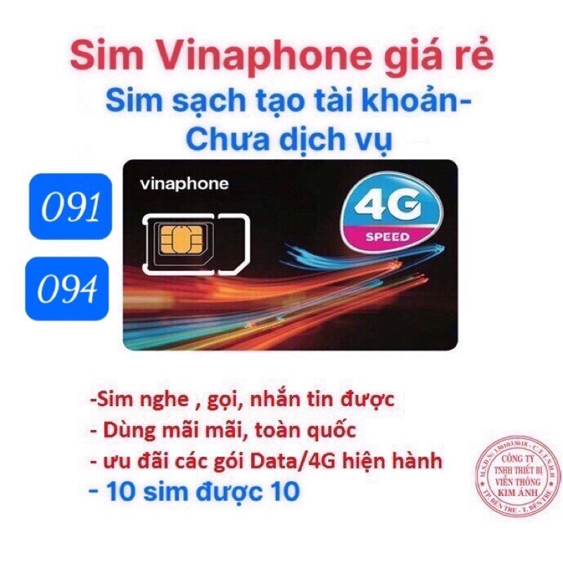Sim Vinaphone dùng mãi mãi, nghe gọi giá rẻ, làm công việc, nhắn tin, nhận mã otp, Hàng chính hãng
