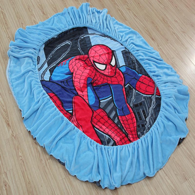 Disney Spiderman Dép Nỉ Trang Bị Tấm Có Độ Đàn Hồi Giường Tấm Khăn Trải Giường Polyester Bọc Nệm Đơn Đôi Full
