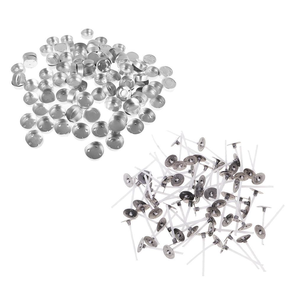 200 Chiếc Thẳng Mặt Kim Loại Trường Hợp Đèn Giữ/Ly//Hộp Đựng Và Bông Nến bấc Nến Tealight Làm Đồ Thủ Công Dụng C