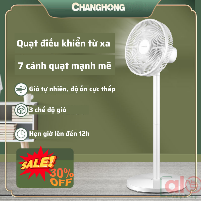 Quạt Điện Cây Đứng Hoặc Lửng Điều Khiển Từ Xa Có Hẹn Giờ 7 Cánh 3 Tốc Độ Gió Sang Trọng Siêu Mát