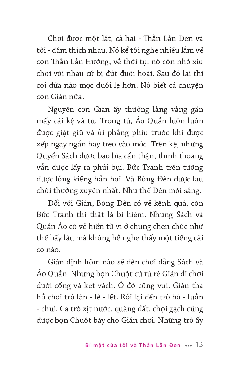 Văn học thiếu nhi. Bí mật của tôi và Thằn Lằn Đen
