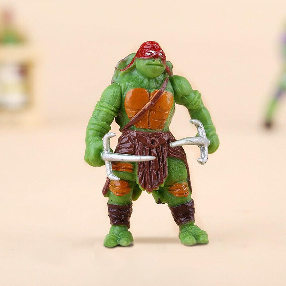 Bộ 6 Ninja Rùa cao 5 cm mẫu 02 - Đồ chơi mô hình Teenage Mutant Ninja Turtles PB2016 giá rẻ đẹp Ninja rùa Vacimall