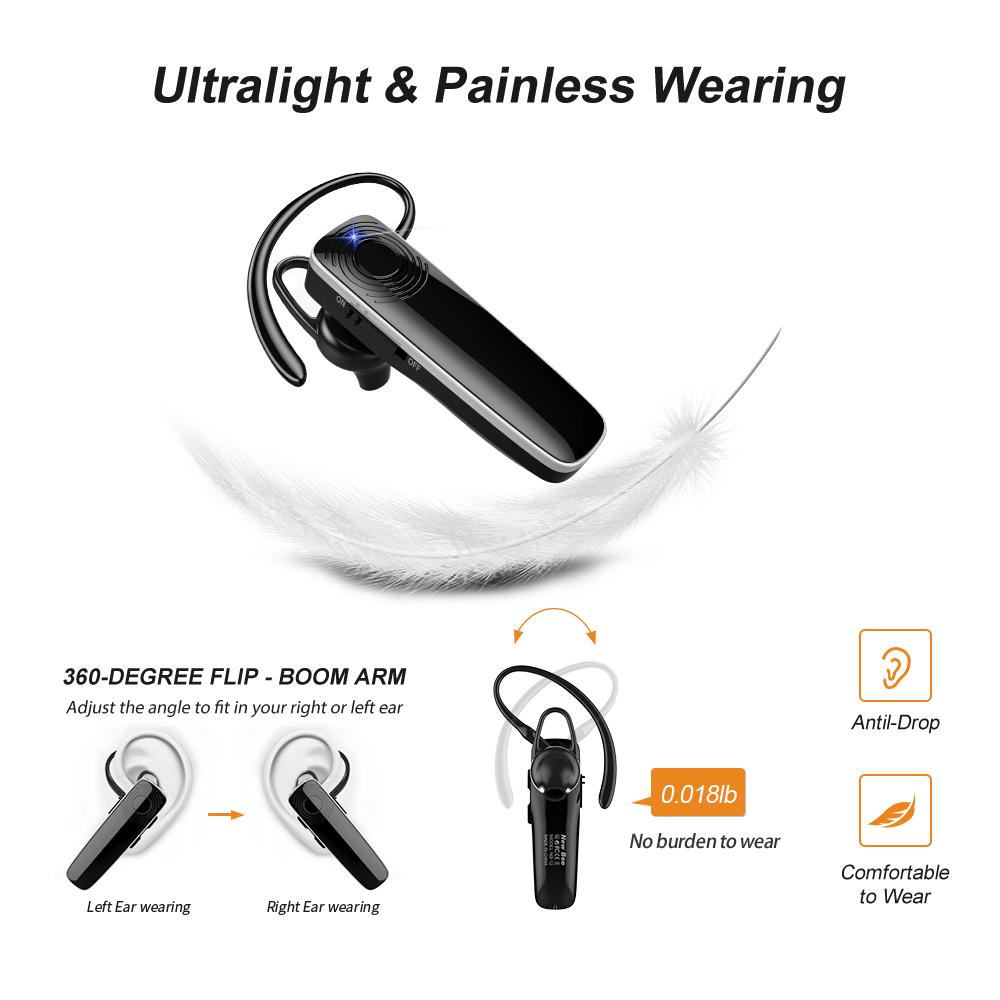 Mới Ong Tai Nghe Bluetooth Chụp Tai Không Dây Tay Tai Nghe Mini Tai Nghe Tai Nghe Tai Nghe Với CVC6.0 Mic Cho iPhone Xiaomi Android