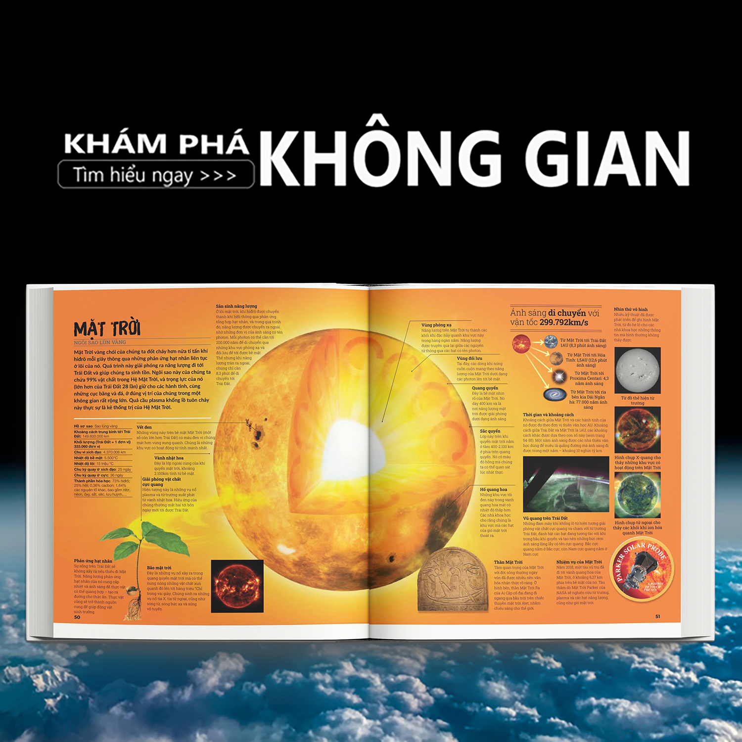 Sách Bách Khoa Toàn Thư - Khám Phá Bí Ẩn Không Gian - Một Hành Trình Du Ngoạn Từ Trái Đất, Qua Hệ Mặt Trời Của Chúng Ta Và Ra Ngoài Vũ Trụ Vươn Tới Những Vì Sao - Á Châu Books