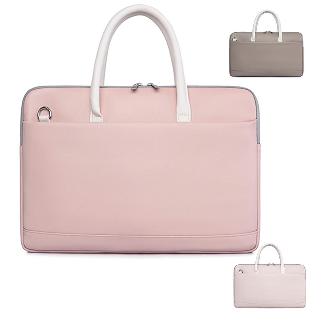 Laptop Chất Liệu Da PU Cao Cấp Cho Macbook Air M1 Túi Chống Nước Dành Cho Laptop 13.3 14 15.6 Inch Cho Macbook Pro 13 Túi Đựng Máy Tính Xách Tay Nữ