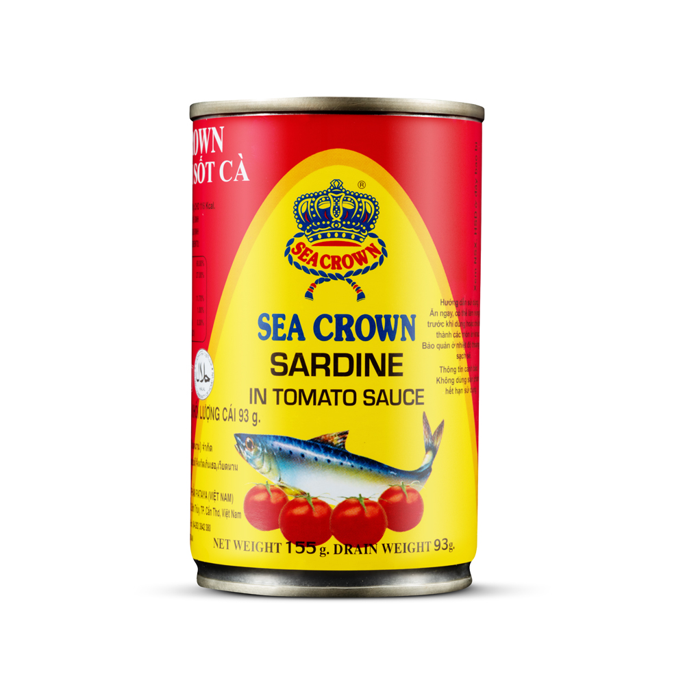 Cá hộp Sea Crown cá Trích sốt cà - Thùng 100 lon