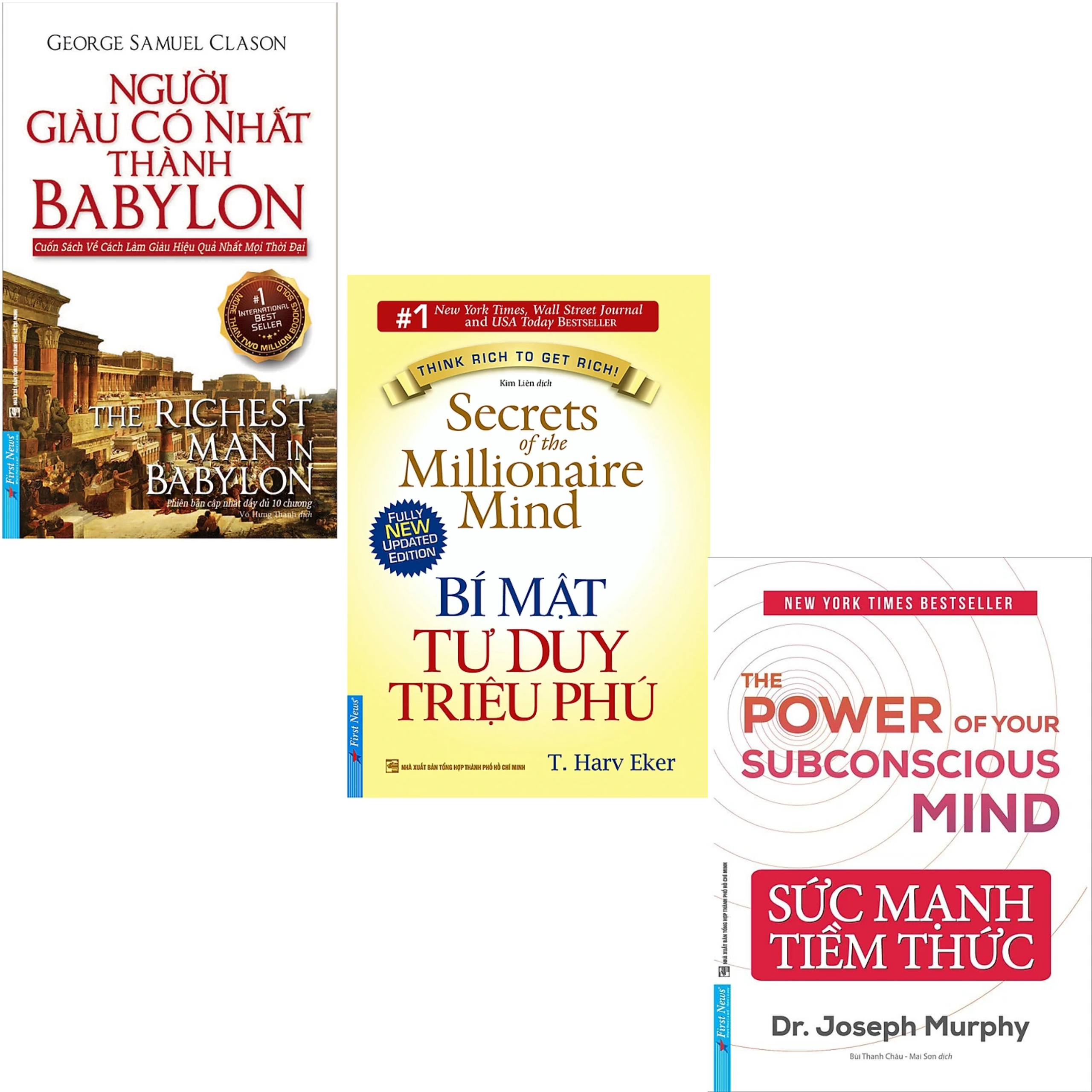 Combo 3Q Bí Mật Tư Duy Triệu Phú Người Giàu Có Nhất Thành Babylon Sức Mạnh Tiềm Thức Top Sách Bán Chạy Nhất Mọi Thời Đại