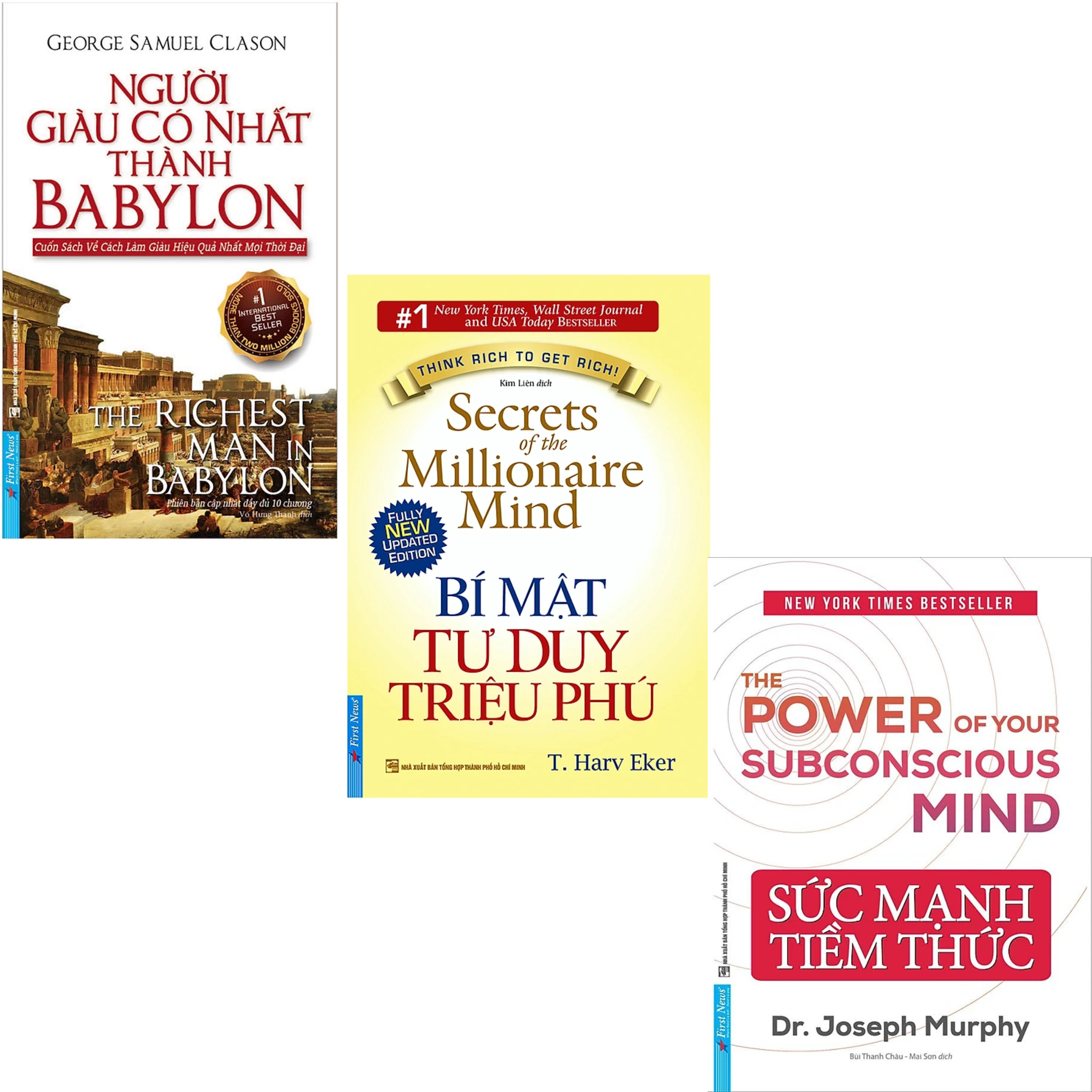 Combo 3Q: Bí Mật Tư Duy Triệu Phú + Người Giàu Có Nhất Thành Babylon + Sức Mạnh Tiềm Thức (Top Sách Bán Chạy Nhất Mọi Thời Đại)