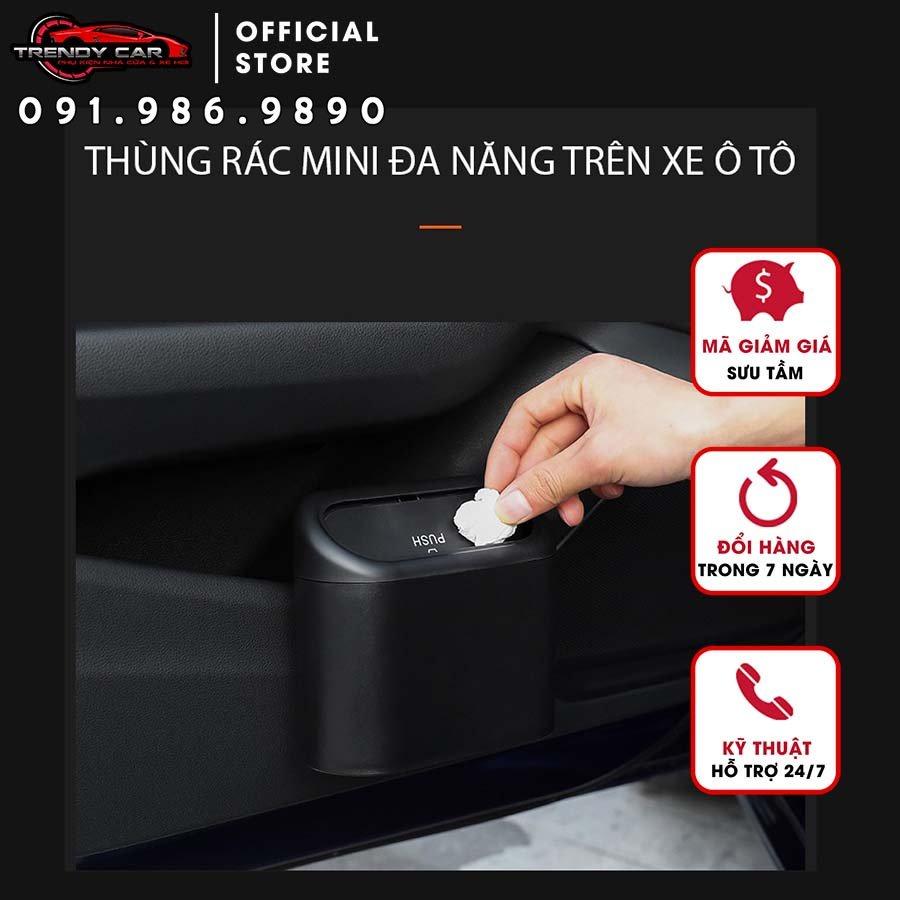 Thùng Rác Mini Để Trên Xe Ô Tô, Hộp chứa Rác Đa Năng có móc cài tiện dụng đơn giản gọn nhẹ chất liệu bền bỉ dày dặn
