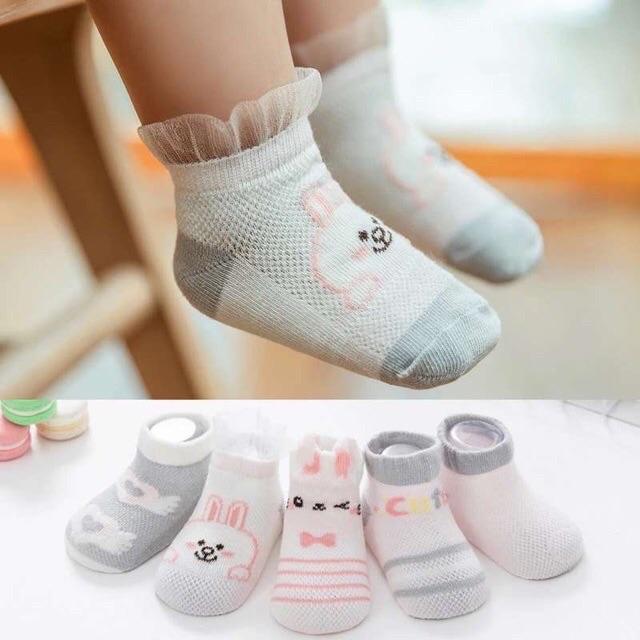 Set 5 đôi tất lưới loại đẹp cho bé