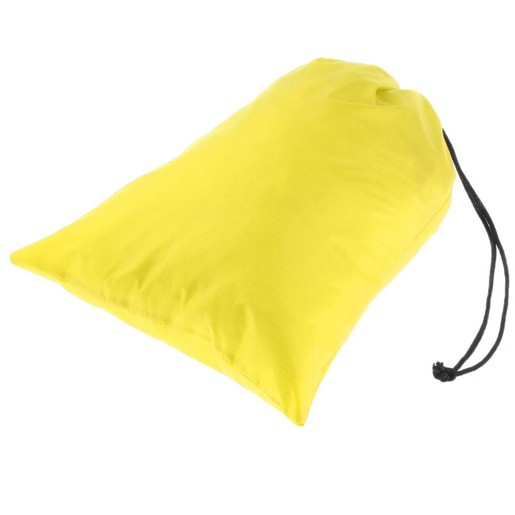 2xWaterproof Drawstring Storage Bag Stuff Bag for Clothes Shoes yellow