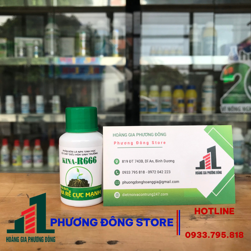 Phân bón lá NPK sinh học Kina-R666 chai 25ml