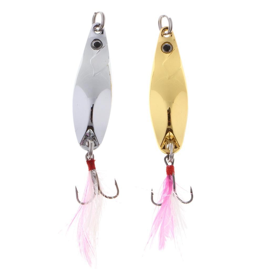 Metal  Spoons Fishing  Sequins Baits Bionic Hard  Hook