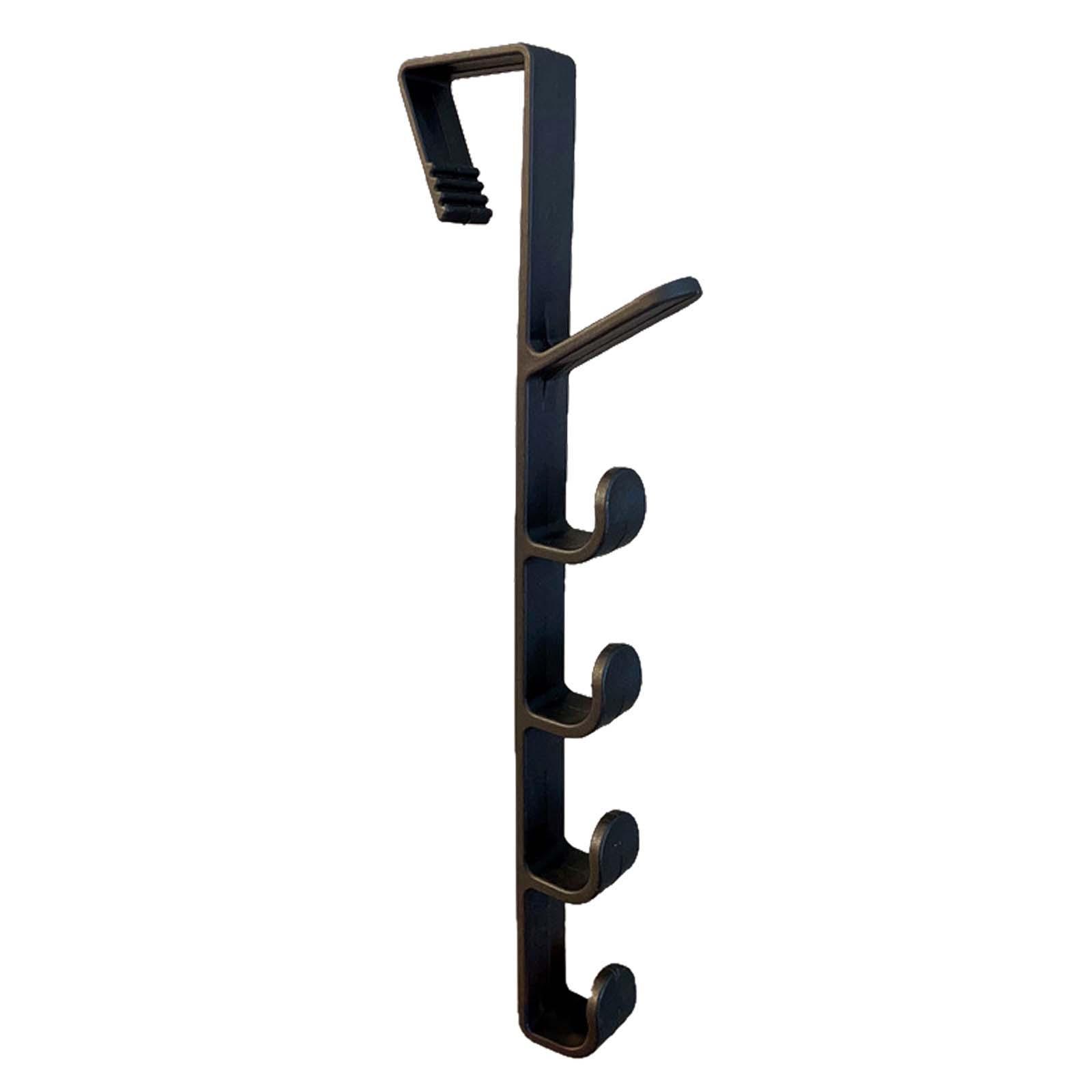 Over The Door Hanger Cabinet Door Hook behind The Door, Space Saving Storage Hooks, Door Hook Organizer Rack with 5 Hooks for Bedroom Wardrobe