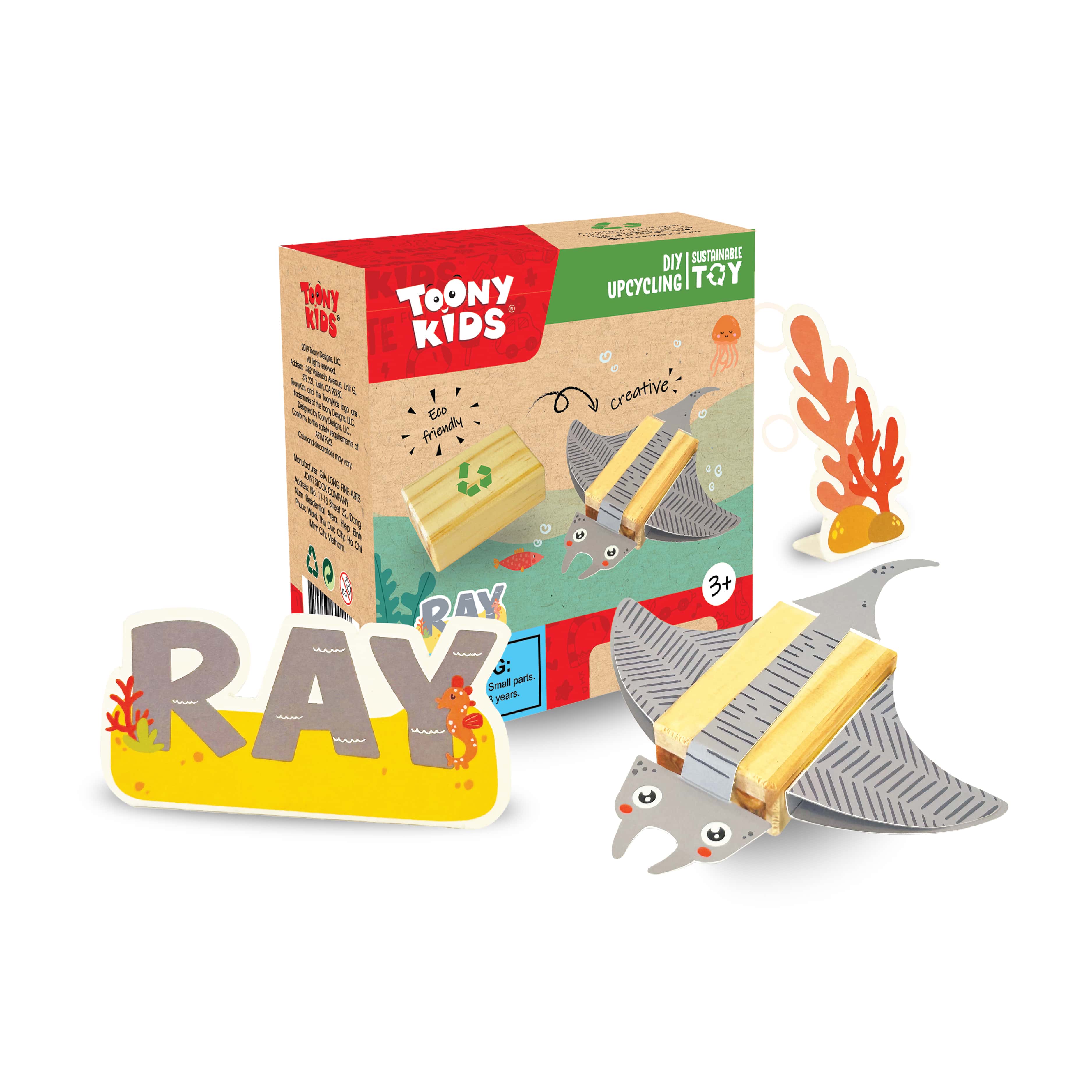 Bộ Đồ Chơi DIY TOONYKIDS Phiêu Lưu Đại Dương Sea Animal Ray Cho Bé TN00124-004 [Tặng Kèm Sticker