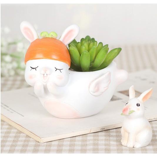 Chậu con vật thiên thần trồng cây, phù hợp trồng cây để bàn, sen đá, cẩm nhung