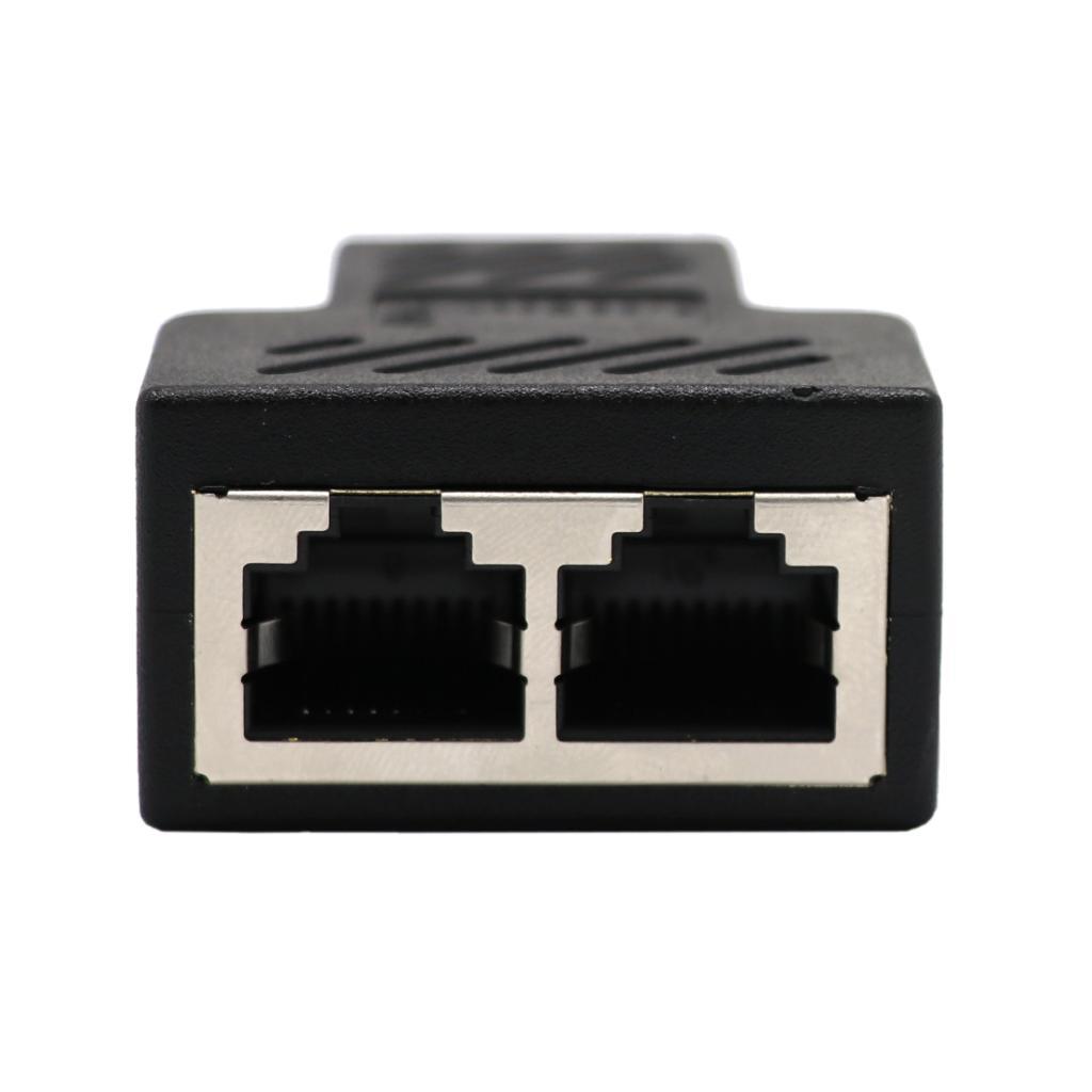 2x Splitter Adapter 1 to 2 Female Port CAT5/CAT 6 LAN Ethernet