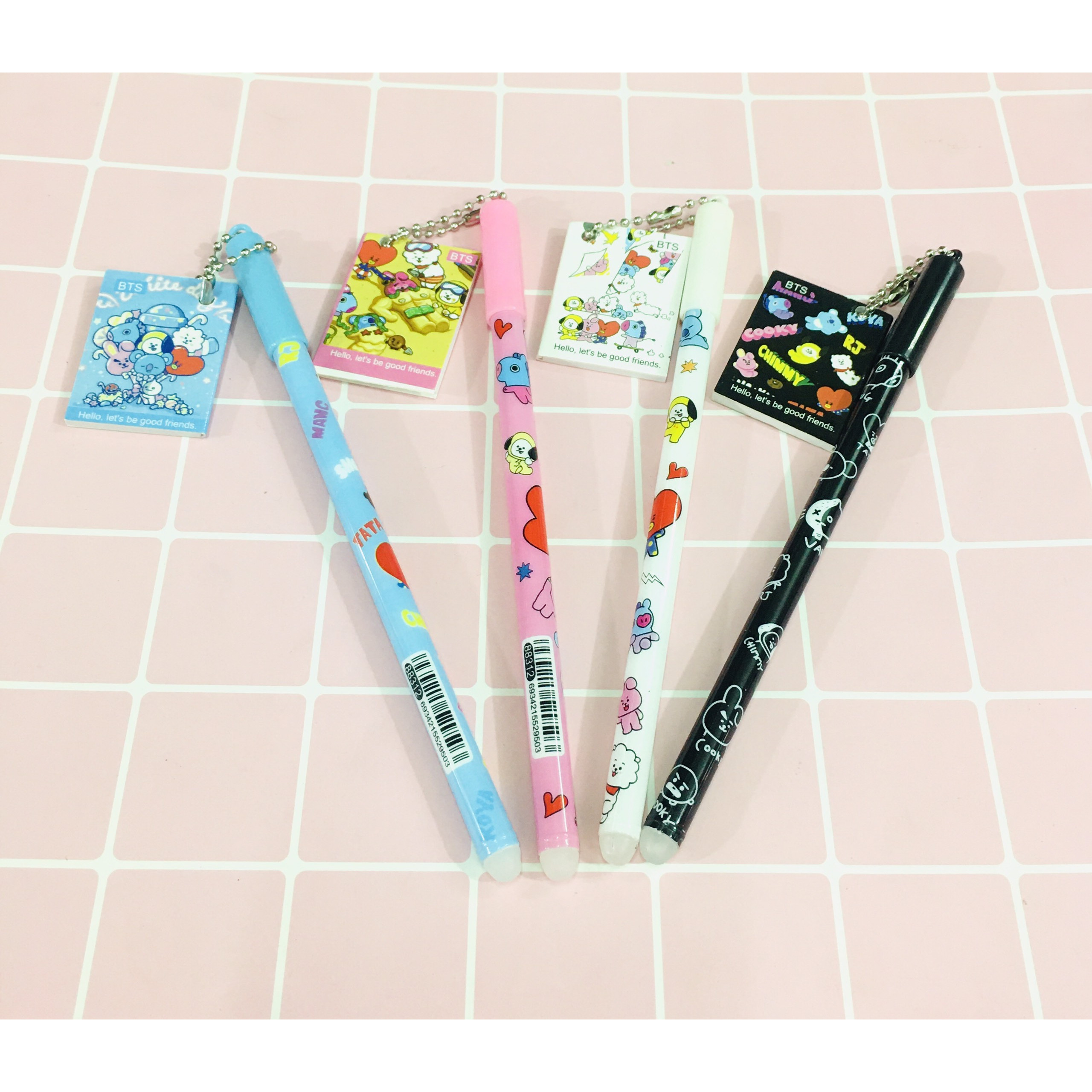 SET 4 Bút nước ma thuật BTS BT21 mực tẩy xóa được