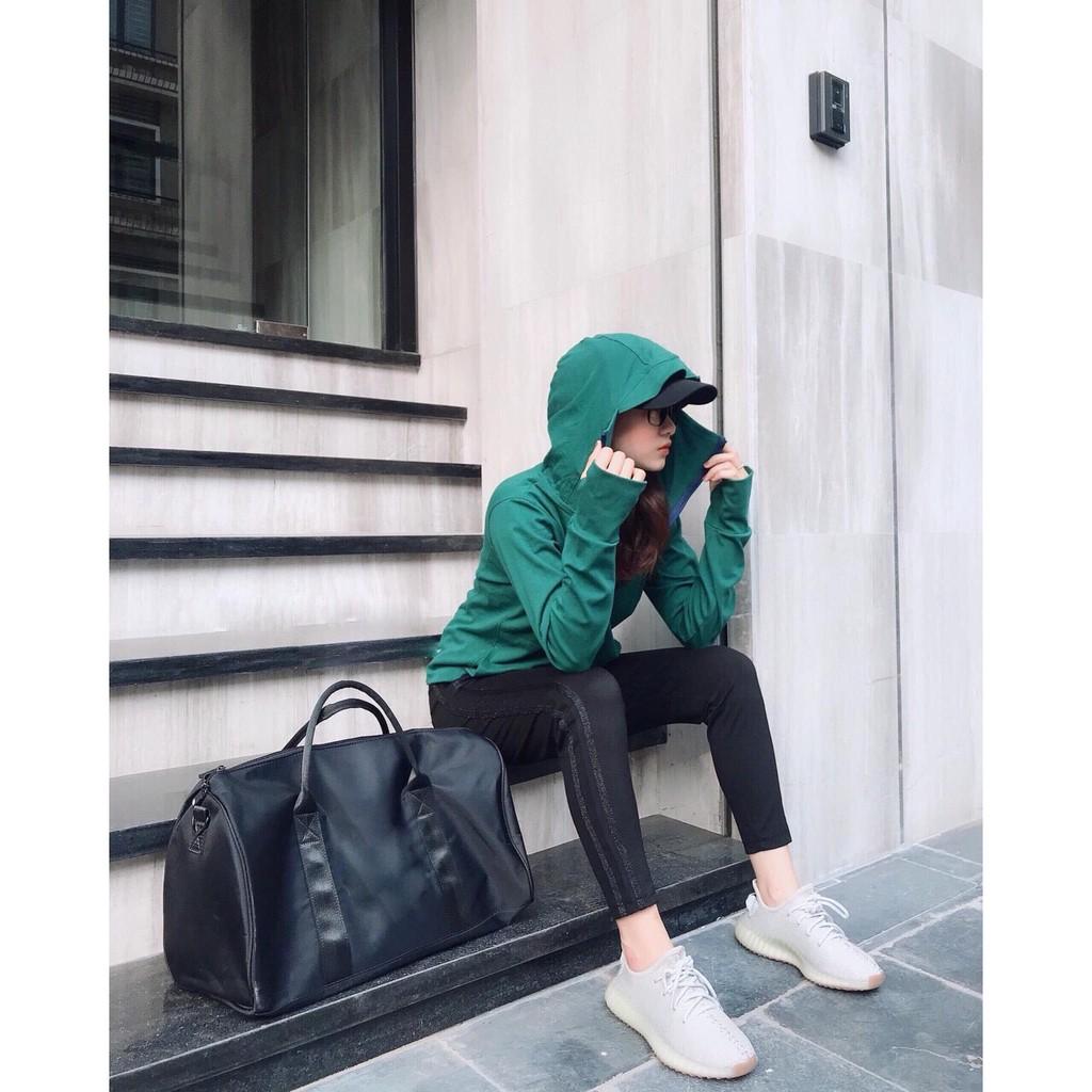 Quần Jogger nữ viền kim tuyến có dây rút mặc thu đông chất vải umi hàn cao cấp không bai xù