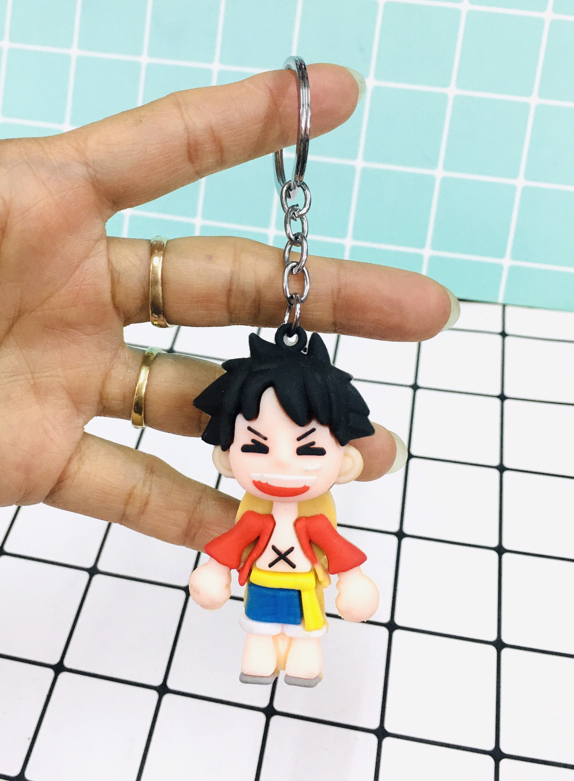 Set 2 Móc khóa tượng One Piece Luffy và Chopper