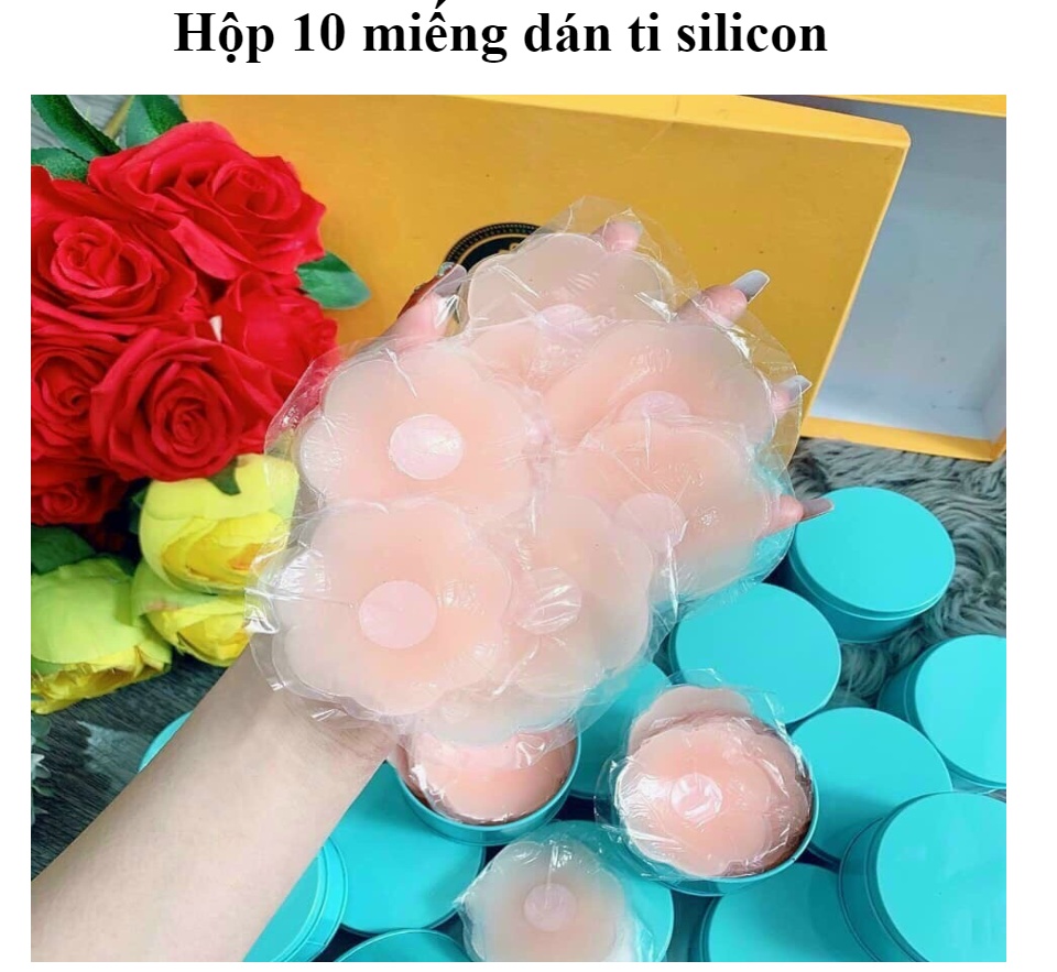 Hộp dán ngực - Dán ngực hình hoa 5 cặp