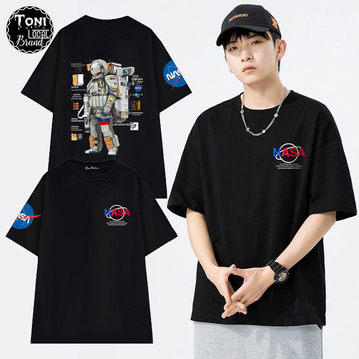 Áo Thun Tay Lỡ Local Brand NASA Cotton 100 form rộng nam nữ Unisex