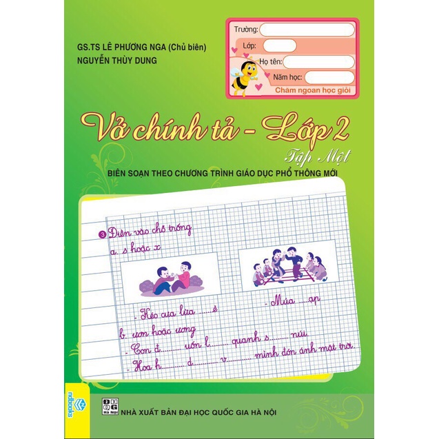 Sách - Combo 2 cuốn Vở Chính Tả Lớp 2 (Biên soạn theo CT GDPT mới) - ndbooks