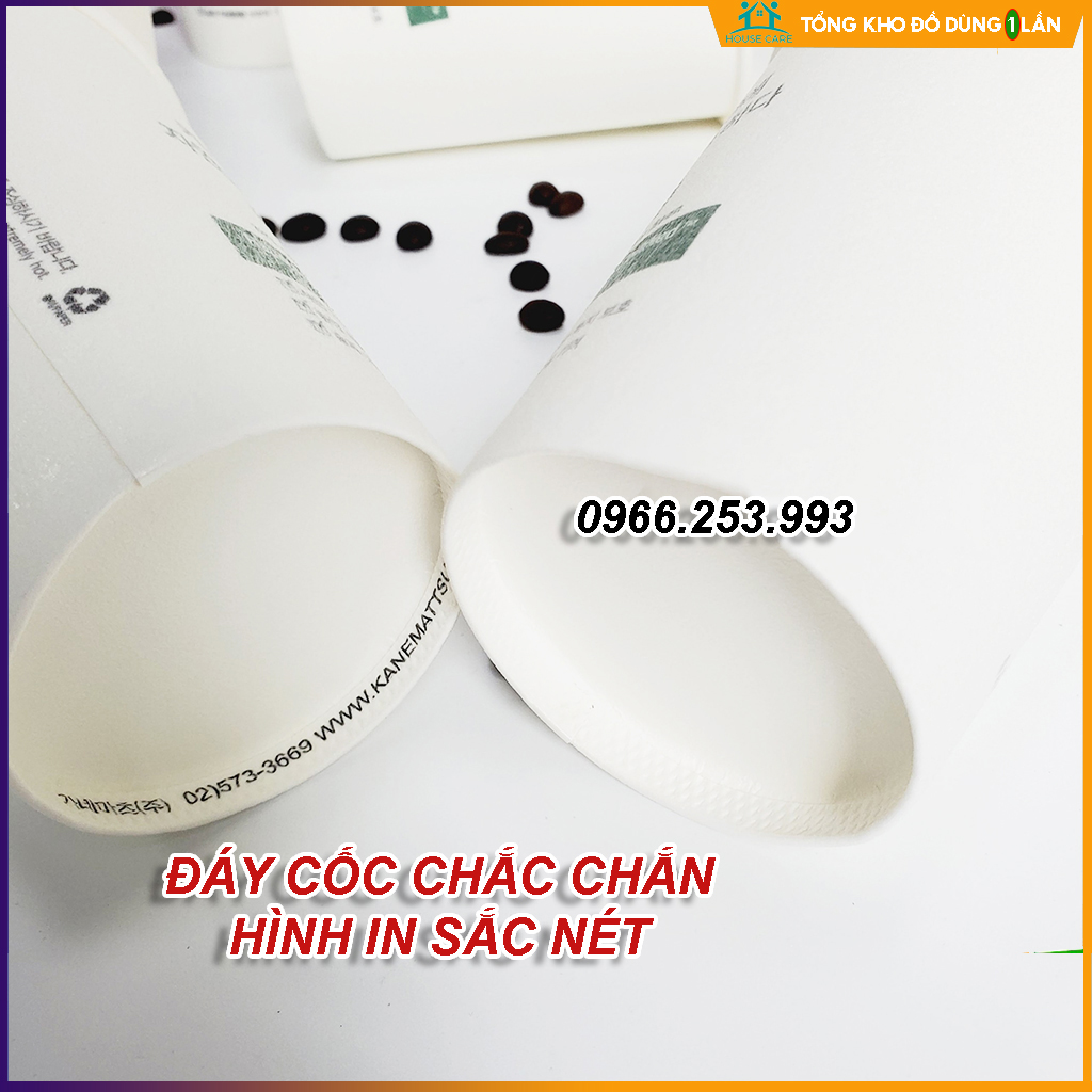 Set 50 cốc giấy chữ hàn GET 360ml siêu vỏ xù hàng cao cấp xuất khẩu Hàn Quốccách nhiệt