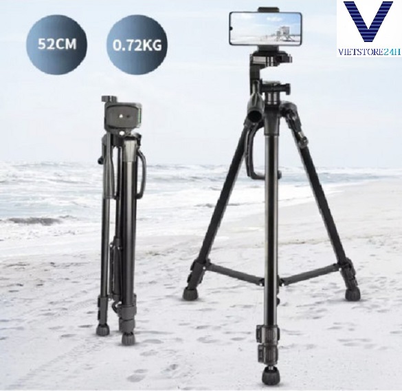 CHÂN GIÁ ĐỠ TRIPOD 3366 CAO 150cm CÓ TAY CẦM