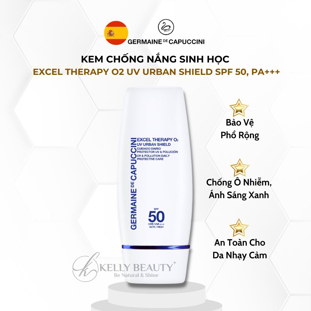 Kem Chống Nắng Sinh Học Germaine Excel Therapy O2 UV Urban Shield SPF 50, PA+++ | Kelly Beauty