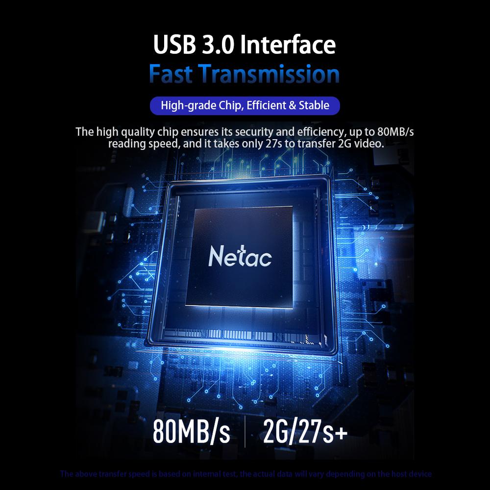 Ổ đĩa flash Plug & Play Netac U381 64GB Micro USB + USB Double Interface cho điện thoại di động mở rộng bộ nhớ U Disk