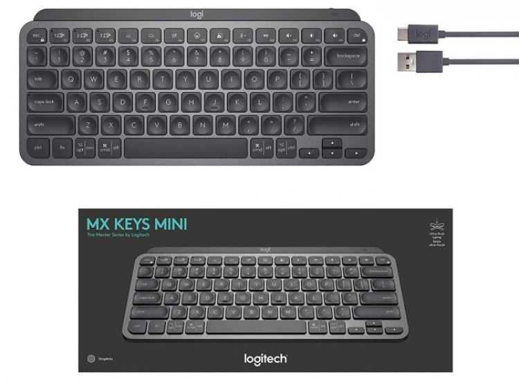 Bàn phím không dây bluetooth Logitech MX Keys Mini - Hàng Chính Hãng