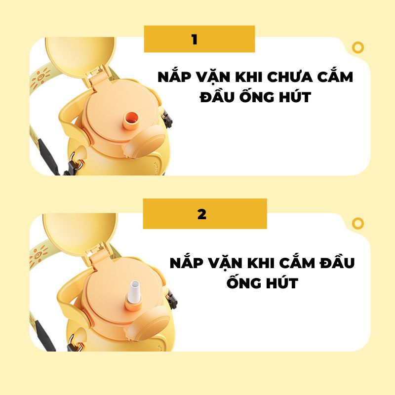 Bình nước Minion 1000ml Màu Vàng Dễ Thương Giành Cho Bé Đi Học