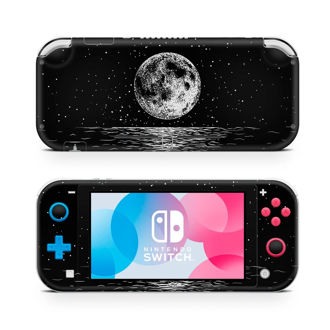 Skin decal dán Nintendo Switch Lite mẫu Mặt trăng (dễ dán, đã cắt sẵn)