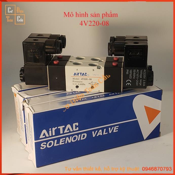 Van Điện Từ 4V220-08, van chia khí