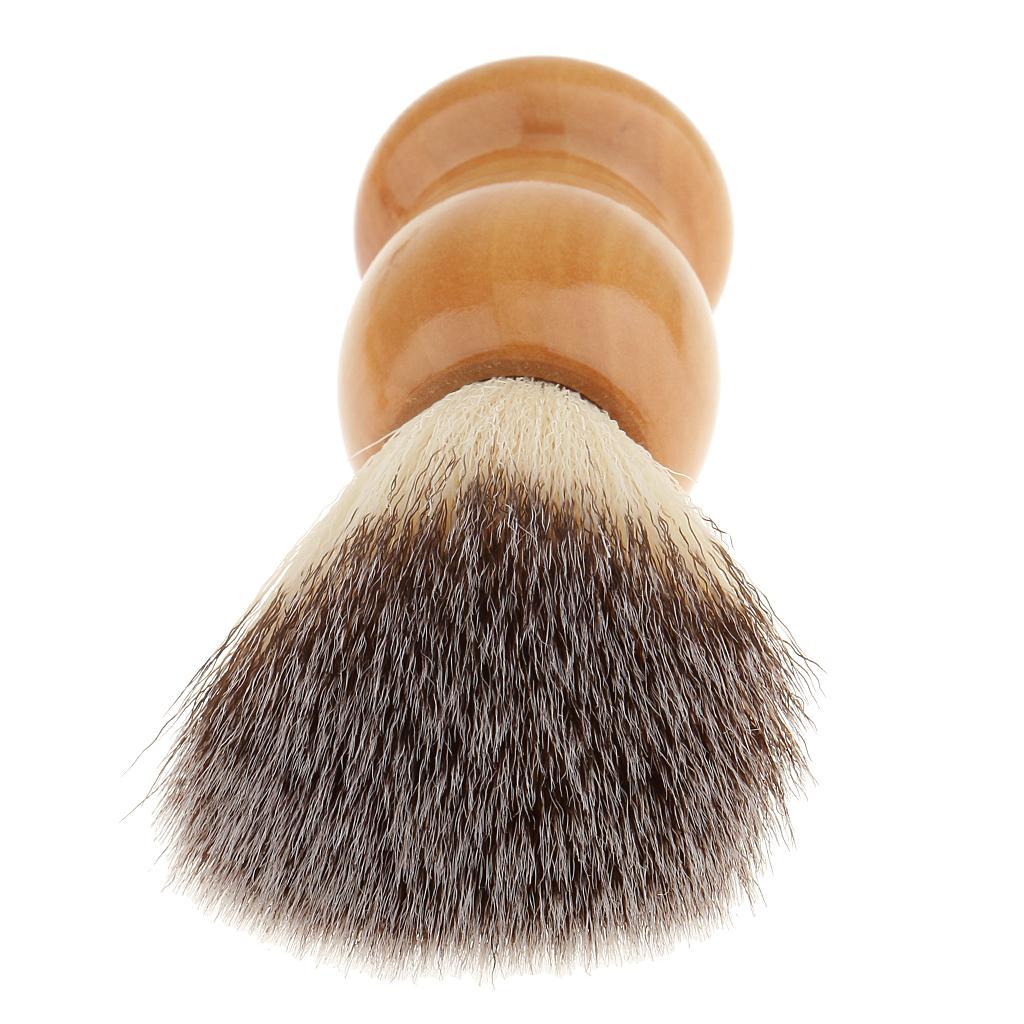 Shaving Brush Holder Made of Wood Stainless Steel Acrylic Cup Cup for Men
