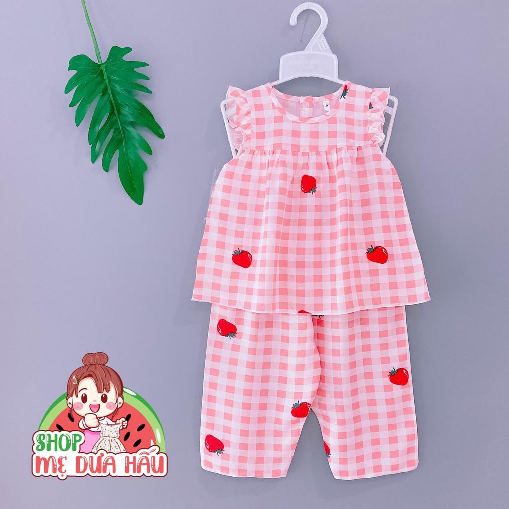 Đồ bộ mặc nhà - Bộ lanh bé gái tay ngắn quần dài 6-20kg shop mẹ dưa hấu