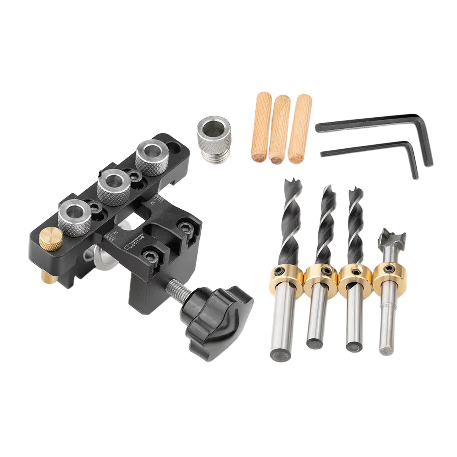 Positioning Puncher Woodworking Punching Tool 3 in 1 Woodworking Self Centering Dowel Drill Guide for Crafting Carpentry Tool