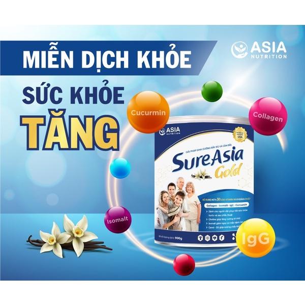 Sữa bột Sure Asia Gold en sure cao cấp ASIA NUTRITION 900g cao cấp nguyên liệu nhập khẩu Mỹ tác dụng tốt cho sức khỏe